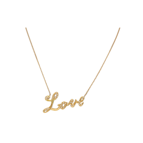 COLLANA LOVE IN ORO ROSA E DIAMANTI - R1/0