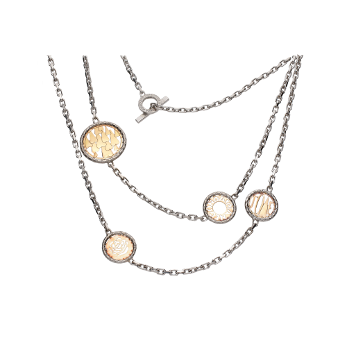 COLLANA LUNGA  GOLD PASSION IN ARGENTO E ORO ROSA