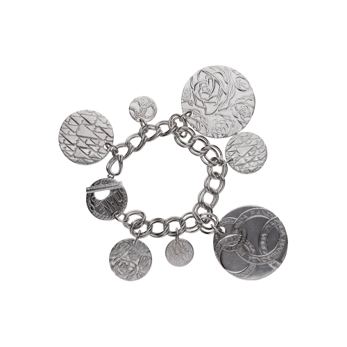 BRACCIALE  MYSTERY IN ARGENTO CON PENDENTI 