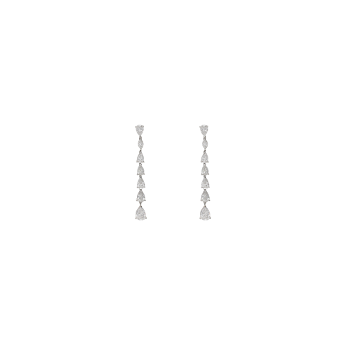 ORECCHINI PENDENTI BARTORELLI HIGH JEWELRY IN ORO BIANCO E DIAMANTI - F.159D
