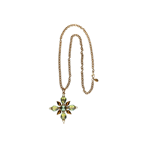 COLLANA IN ARGENTO ROSÉ E PIETRE DURE