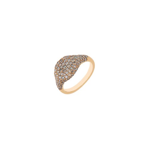 ANELLO IN ORO ROSA CON PAVÈ DI DIAMANTI BROWN - VR24665DBP