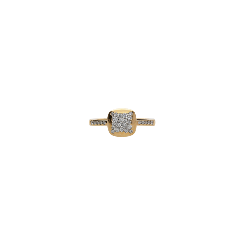 ANELLO IN ORO ROSA CON PAVÈ DI DIAMANTI - VR24921DP