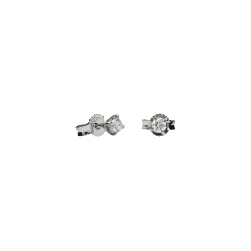Orecchini in oro bianco 18 carati e diamanti bianchi taglio brillante - BA0R33
