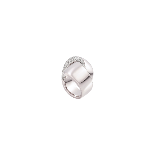 VHERNIER - ANELLO ABBRACCIO IN ORO BIANCO 18 CARATI E DIAMANTI - PG0511A366