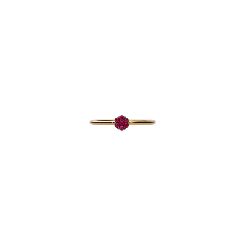 ANELLO ROSETTA IN ORO ROSA E RUBINI - VR25641RUP