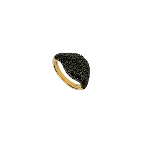 ANELLO IN ORO ROSA E DIAMANTI NERI - VR25741DKP