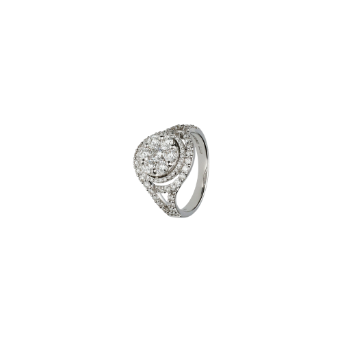 ANELLO IN ORO BIANCO E DIAMANTI BIANCHI - VR25726DW