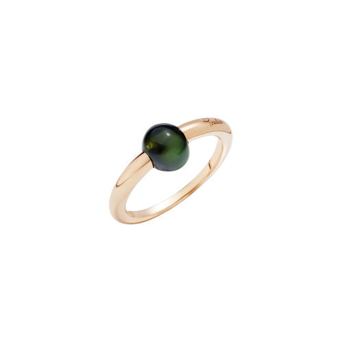 Anello pomellato pietra verde sale