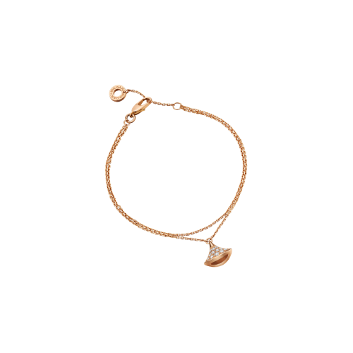 BRACCIALE DIVAS’ DREAM IN ORO ROSA CON PAVÉ DI DIAMANTI. - BR857363