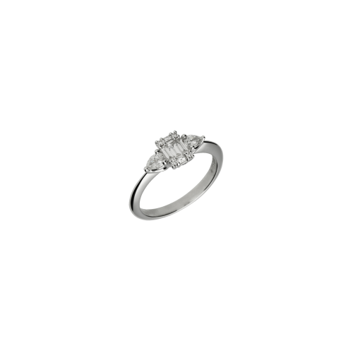 ANELLO IN ORO BIANCO CON DIAMANTI VARI TAGLI - VR25940DW