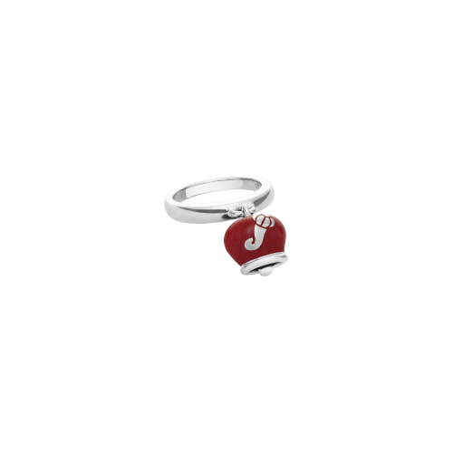 ANELLO ET VOILA' IN ARGENTO CON CAMPANELLA IN SMALTO ROSSO - 36385 - 36385