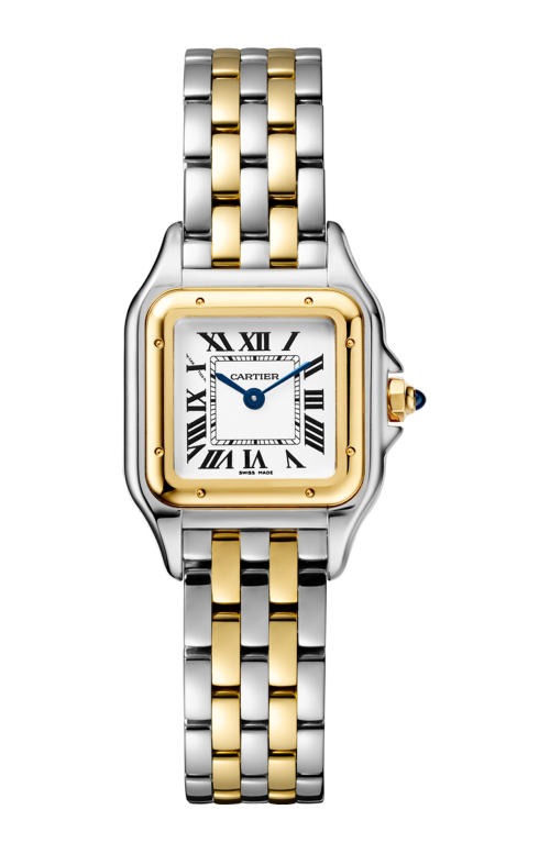 PANTHÈRE DE CARTIER WATCH SMALL MODEL, YELLOW GOLD AND STEEL - W2PN0006