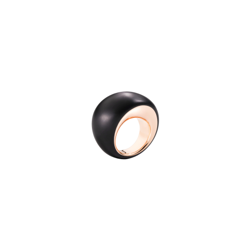 ANELLO PIROUETTE IN ORO ROSA 18K E GIAIETTO - 000623A600