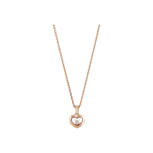 CHOPARD - COLLANA HAPPY DIAMONDS IN ORO ROSA CON DIAMANTE - 79A054-5001 - 79A054-5001