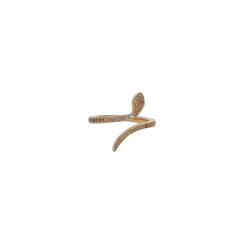 SERPENTE - ANELLO IN ORO ROSA E DIAMANTI BROWN - VR24738DBP