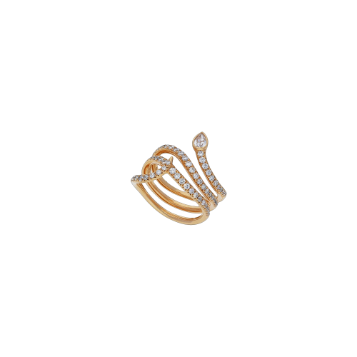 ANELLO SERPENTE IN ORO ROSA E DIAMANTI - VR25061DP