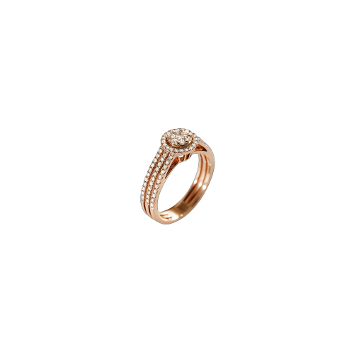 ANELLO ORO ROSA E DIAMANTI - VR25393DP