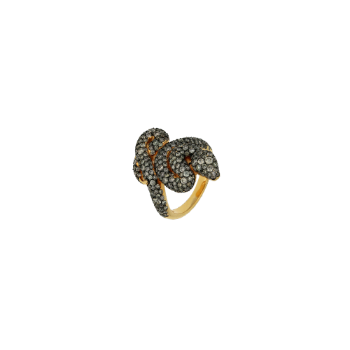 ANELLO SERPENTE IN ORO ROSA E DIAMANTI - VR24699DBP