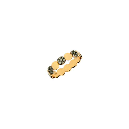 ANELLO IN ORO ROSA E DIAMANTI GRIGI - ANP129/28-R-DG