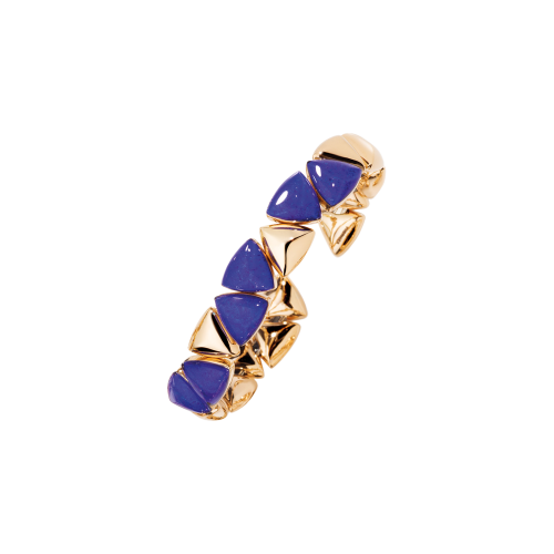 BRACCIALE FRECCIA MIDI IN ORO ROSA 18K, LAPIS E CRISTALLO DI ROCCA