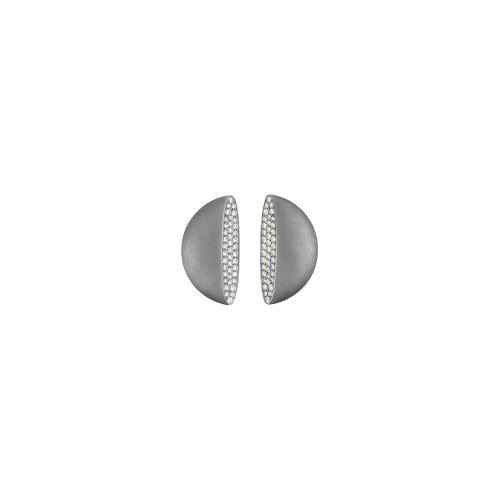 ORECCHINI ECLISSE MIDI IN TITANIO E DIAMANTI - TG1138B301