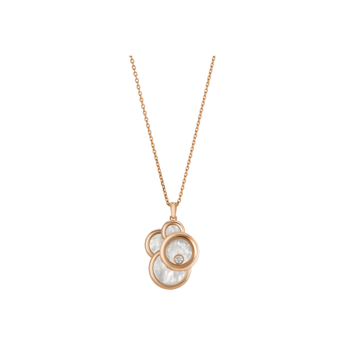 CHOPARD - HAPPY DREAMS - COLLANA IN ORO ROSA CON CIONDOLO IN ORO ROSA, DIAMANTE, ESTRATTI DI MADREPERLA - 799888-5008