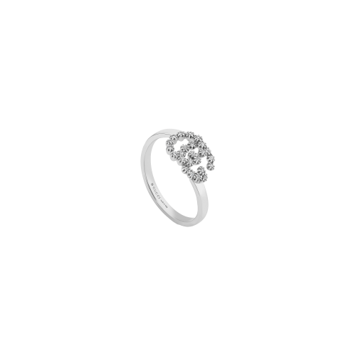 ANELLO GG RUNNING IN ORO BIANCO CON DIAMANTI - YBC4816500010
