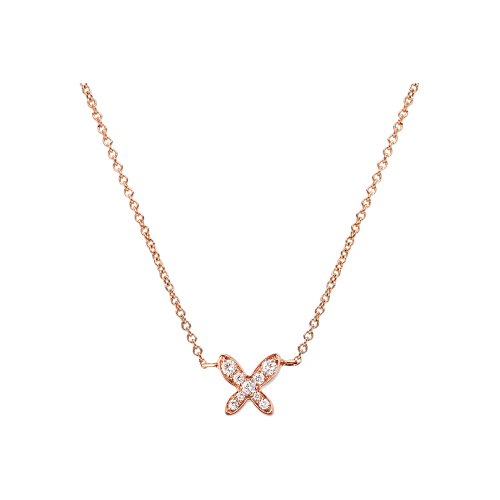 COLLANA FREEVOLA IN ORO ROSA E DIAMANTI - PXM242R8B