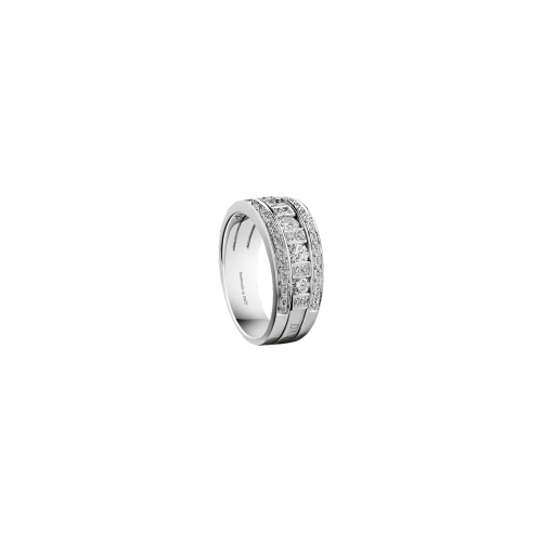 ANELLO DAMIANI BELLE EPOQUE IN ORO BIANCO E DIAMANTI MEZZO GIRO
