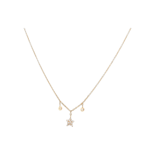 Collana Stelle in oro rosa e diamanti bianchi