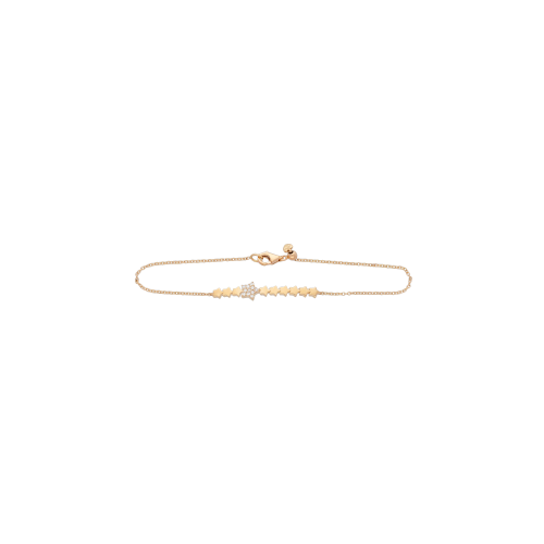 BRACCIALE STELLE IN ORO ROSA E DIAMANTI BIANCHI - VB27023DP