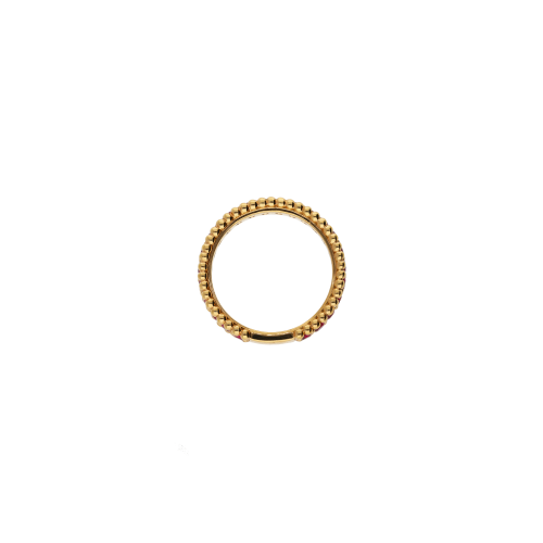 ANELLO IN ORO ROSA CON RUBINI A GIRO INTERO - VR25932RUP