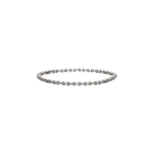 BRACCIALE IN ORO BIANCO CON DIAMANTI BIANCHI E UN DIAMANTE NERO - VB09730DDK19W