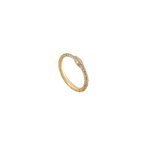ANELLO GUCCI OUROBOROS IN ORO GIALLO E DIAMANTI - YBC5265760010