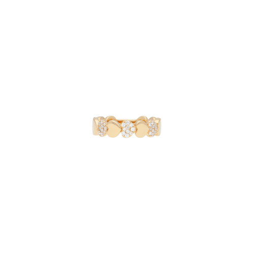 ANELLO CUORI IN ORO ROSA E DIAMANTI BIANCHI - VR27292DP