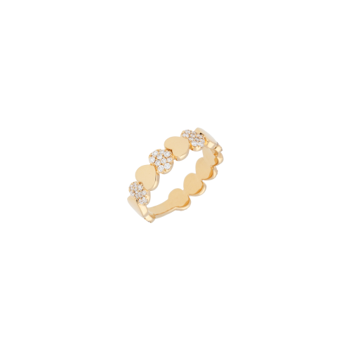 ANELLO CUORI IN ORO ROSA E DIAMANTI BIANCHI - VR27292DP