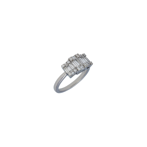 ANELLO IN ORO BIANCO E DIAMANTI BIANCHI - VR27376DW