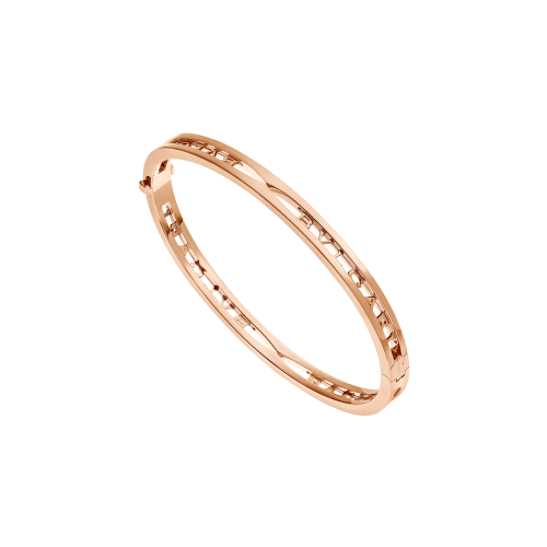 BRACCIALE B.ZERO1 IN ORO ROSA CON LOGO BVLGARI LUNGO LA SPIRALE - BR858669 - BR858669