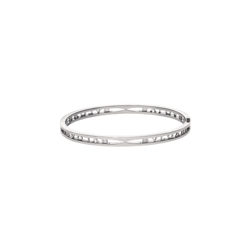 BRACCIALE  B.ZERO1 IN ORO BIANCO  CON LOGO BVLGARI LUNGO LA SPIRALE - BR858729 - BR858725