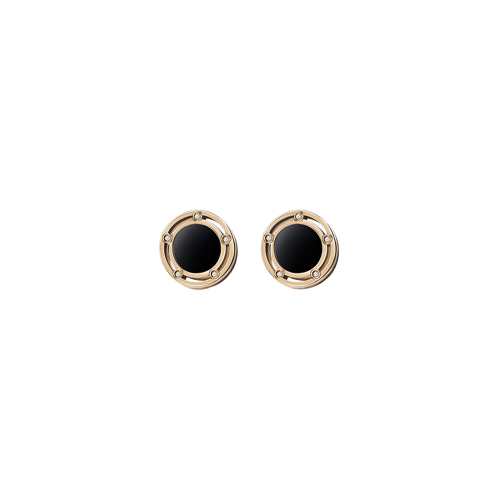 ORECCHINI DAMIANI D.SIDE IN ORO ROSA CON ONICE E DIAMANTI