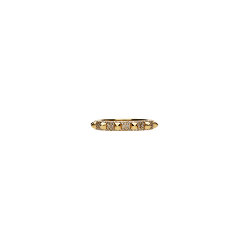 ANELLO PIRAMIDI IN ORO ROSA E DIAMANTI BROWN - VR27579DBP