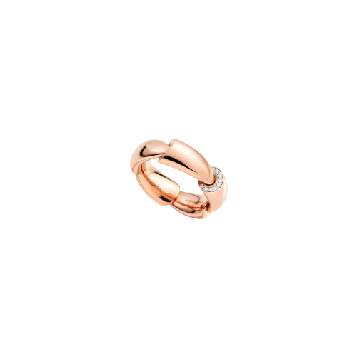 ANELLO CALLA IN ORO ROSA 18K E DIAMANTI