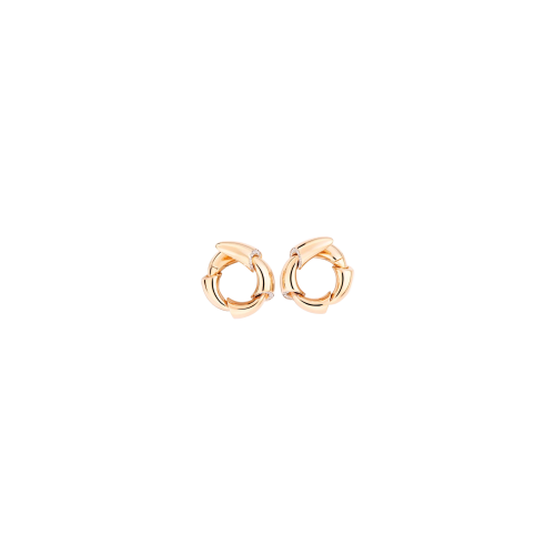 ORECCHINI CALLA IN ORO ROSA 18K E DIAMANTI