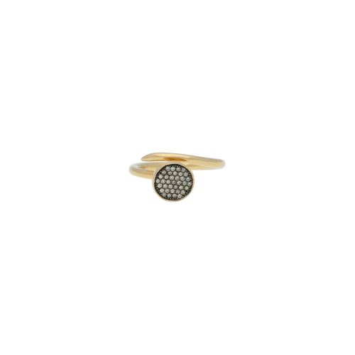 ANELLO CHIODO IN ORO ROSA E DIAMANTI BROWN - VR25003DBP