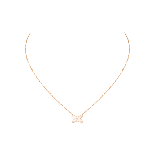 CHAUMET - COLLANA JEUX DE LIENS IN ORO ROSA CON DIAMANTE E MADREPERLA - 082930 - 082930