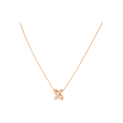 CHAUMET - COLLANA JEUX DE LIENS IN ORO ROSA E DIAMANTI - 082216 - 082216