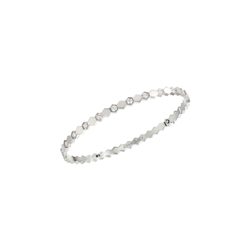 CHAUMET - Bracciale Bee My Love rigido in oro bianco e diamanti bianchi - 083436