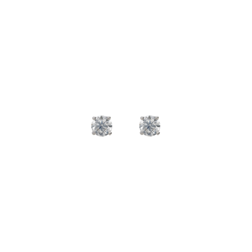 ORECCHINI PUNTO LUCE IN ORO BIANCO CON DIAMANTI CERTIFICATI GIA - BA0R51