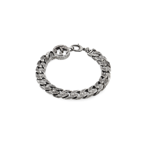 BRACCIALE GUCCI INTERLOCKING IN ARGENTO - YBA4542850010